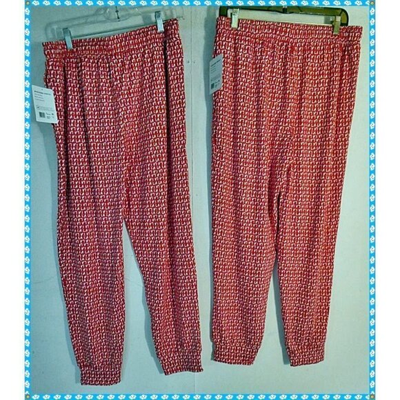 JOCKEY Women's LA Micro Fiber Stretch Ultra Soft Pajama Pants Red/White Size M - Picture 6 of 8